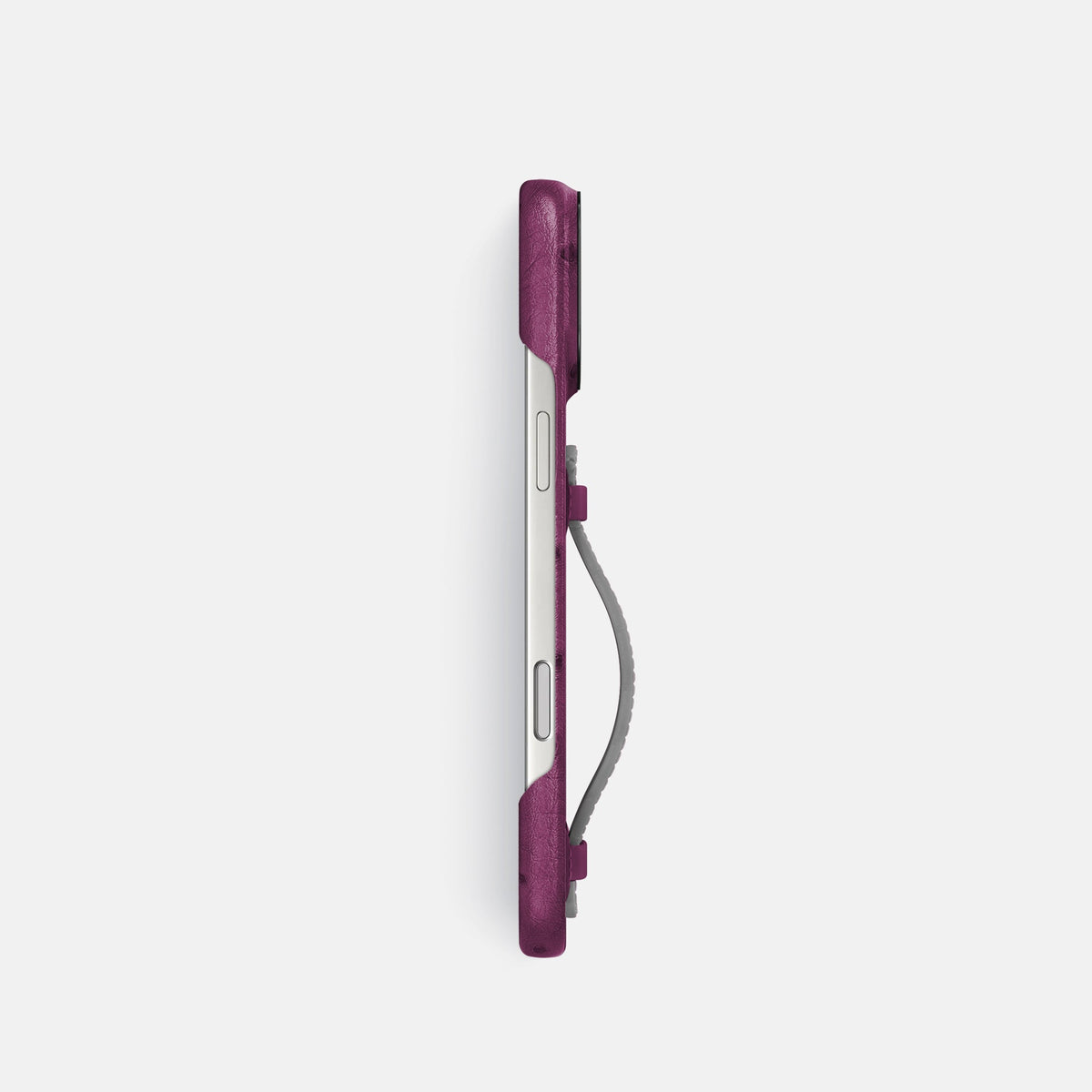 Center Handle Coloré For iPhone 18 Pro In Ostrich -2 | Purple-Black