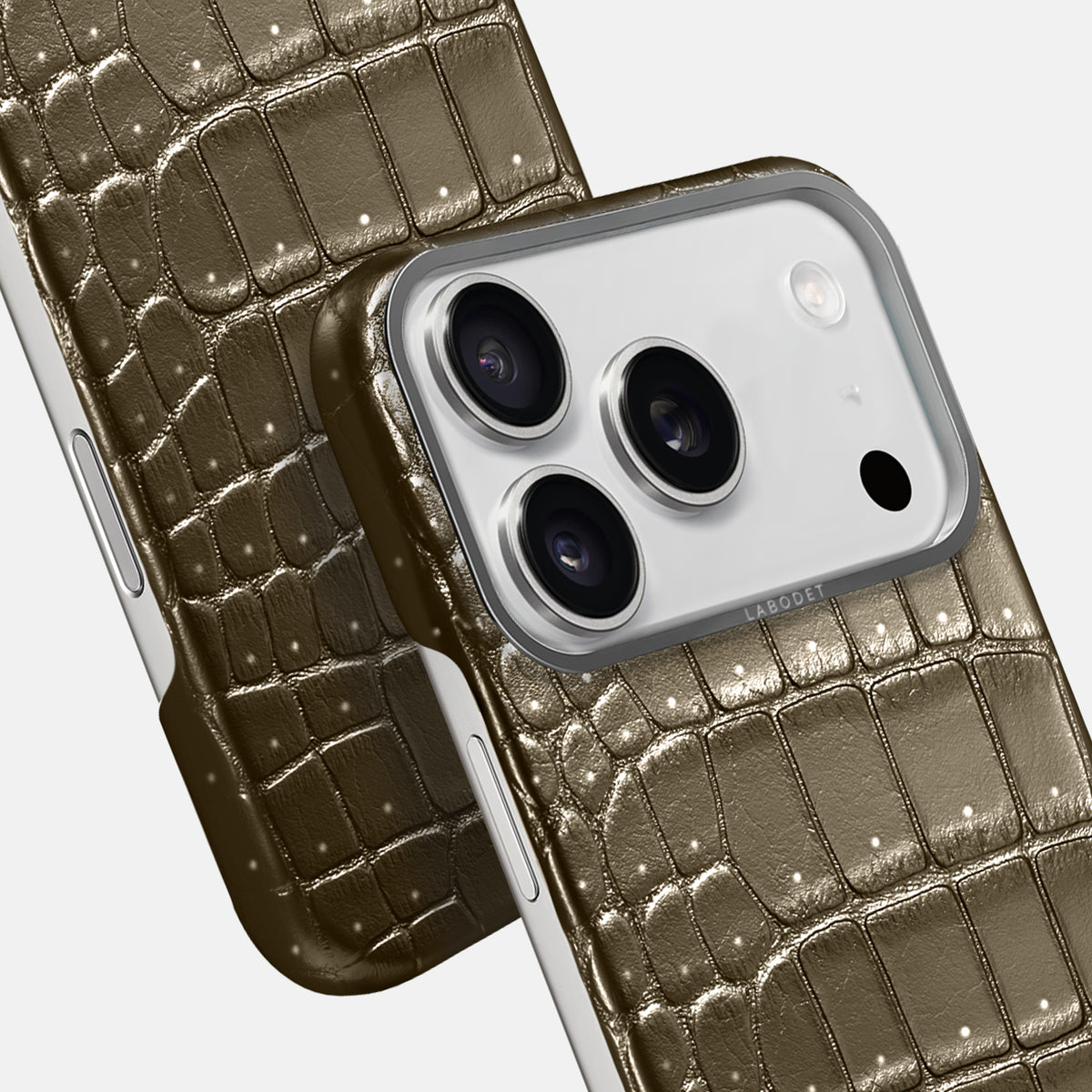 Classic Case For iPhone 17 Pro In Porosus Crocodile -6 | Bronze-Steel