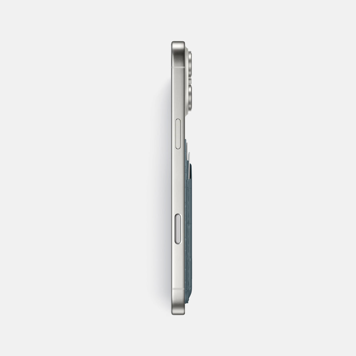MagSafe Wallet For iPhone 17 Pro Max In Porosus Crocodile -3 | Denim