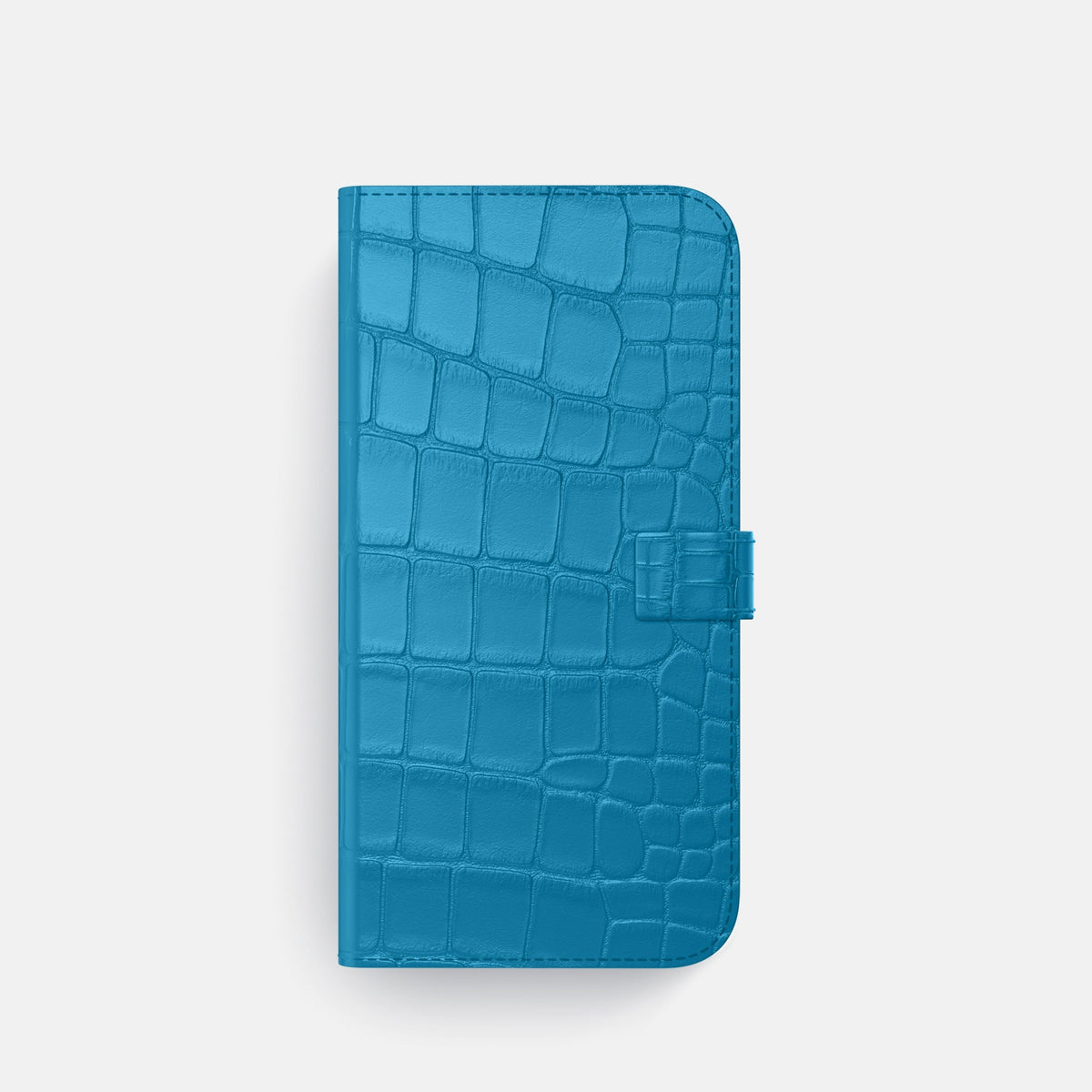 Folio Case with Clasp For iPhone 18 Pro In Alligator -4 | Curaçao-Blue-Steel