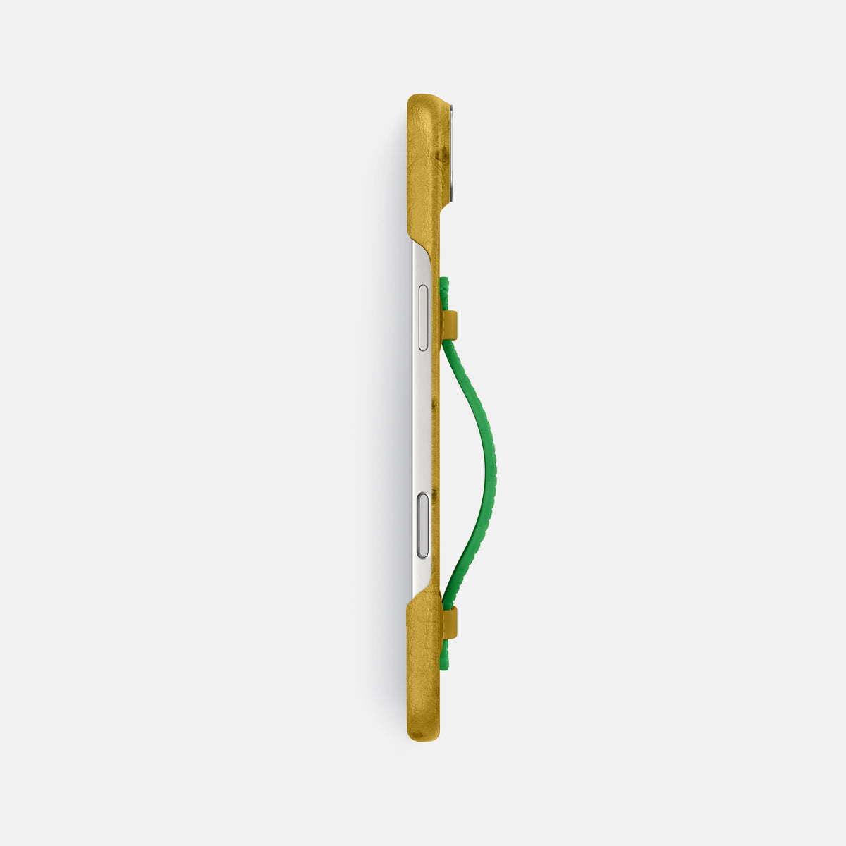 Center Handle Coloré For iPhone 17 Air In Ostrich -2 | Gold-Steel