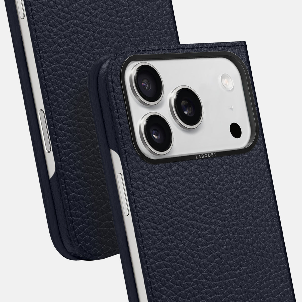 Folio Case For iPhone 18 Pro Max In Calf -5 | Marine-Black