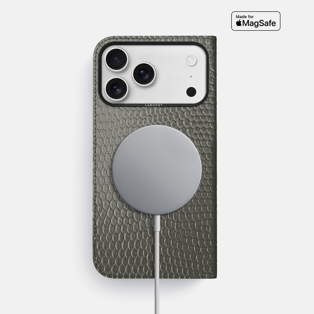 Folio Case For iPhone 17 Pro Max In Lizard -3 | Grey-Black