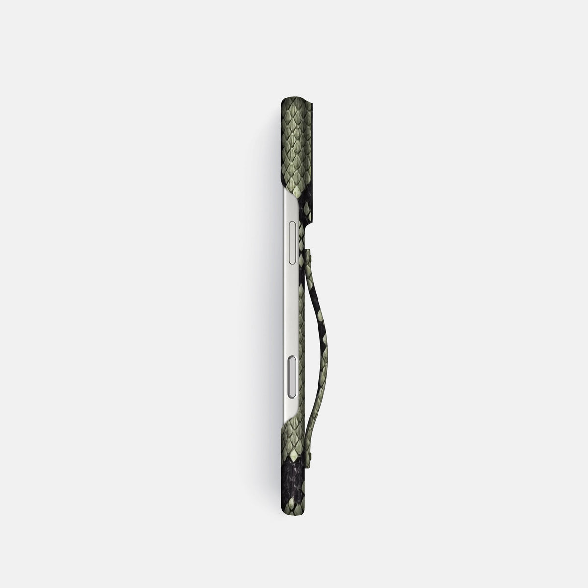 Finger Case For iPhone 18 Pro In Deluxe Python -3 | Army-Green-Black