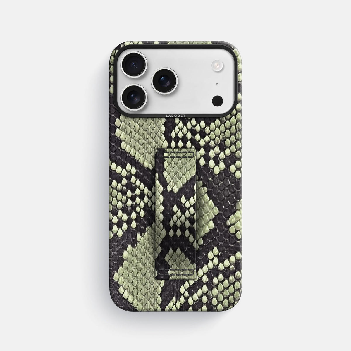 Finger Case For iPhone 18 Pro Max In Deluxe Python -1 | Army-Green-Black