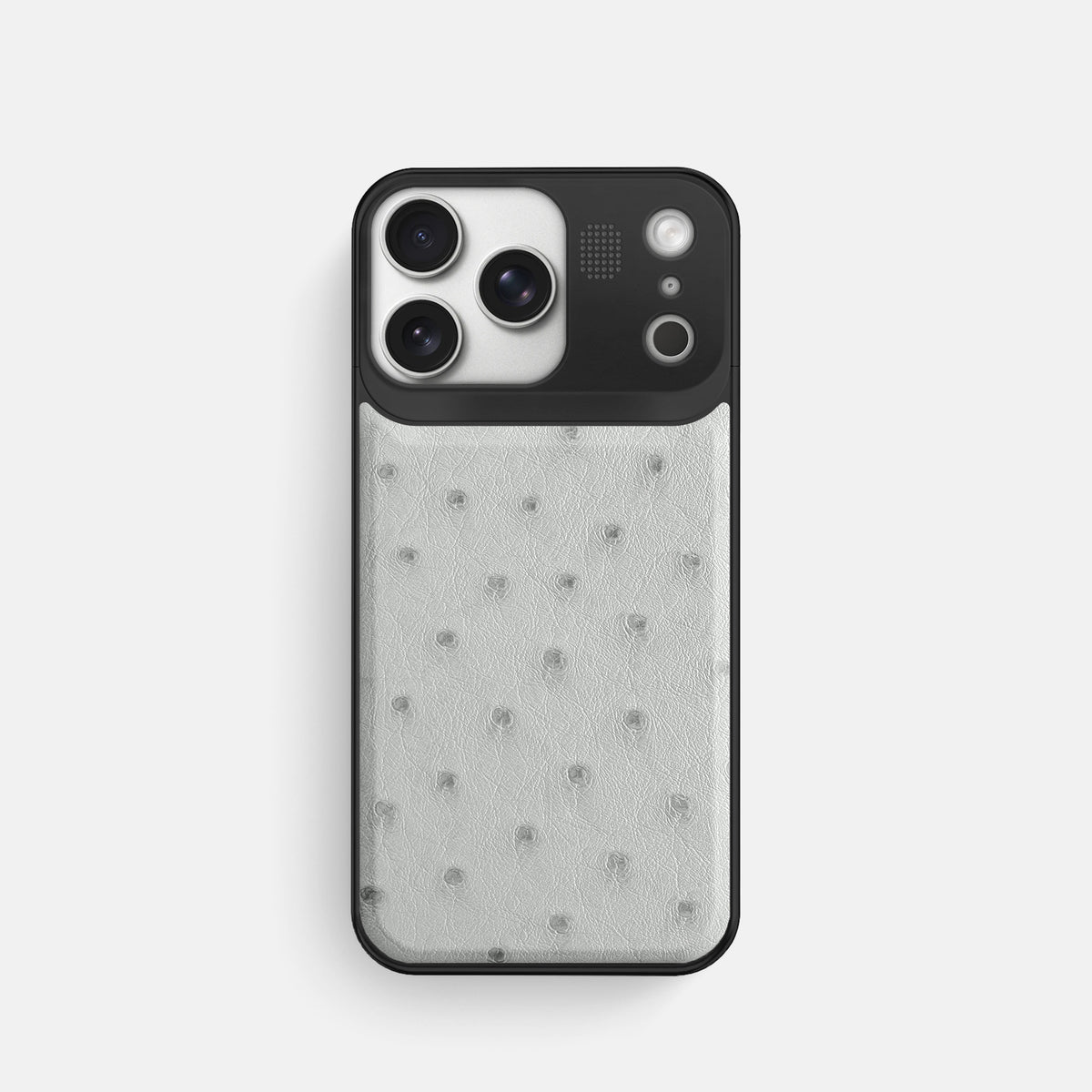Metal Case For iPhone 17 Pro In Ostrich -1 | White-Black