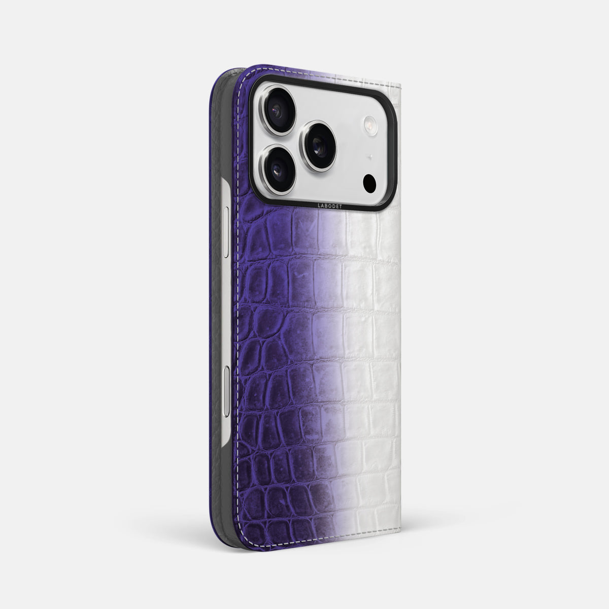 Folio Case For iPhone 17 Pro Max In Himalayan Crocodile -1 | Purple-Black