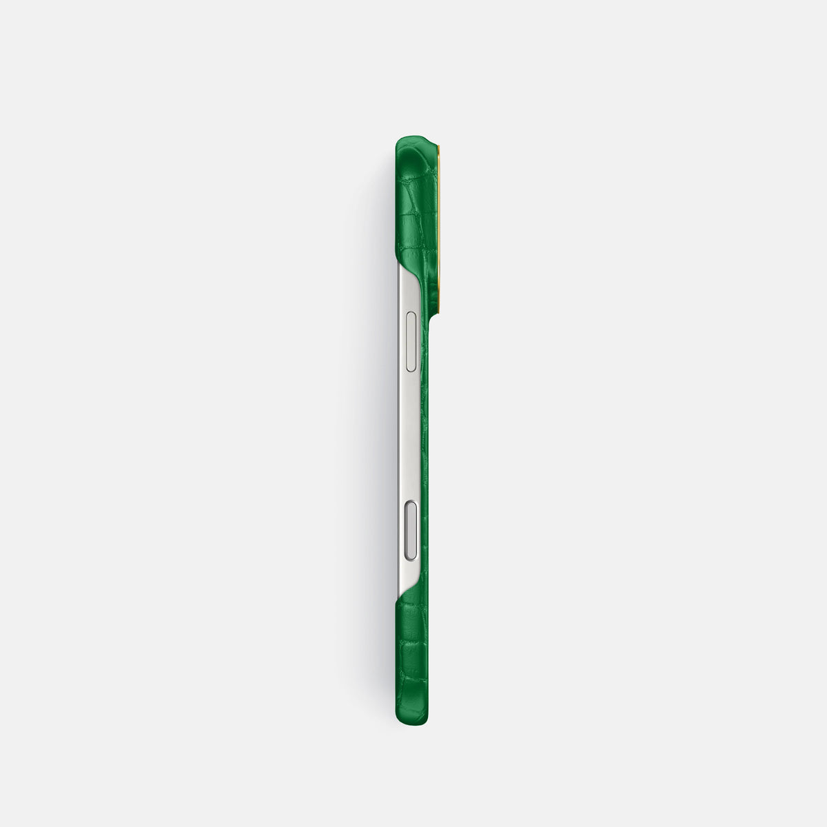 Classic Case For iPhone 17 Pro In Alligator -3 | Forest-Green-Gold