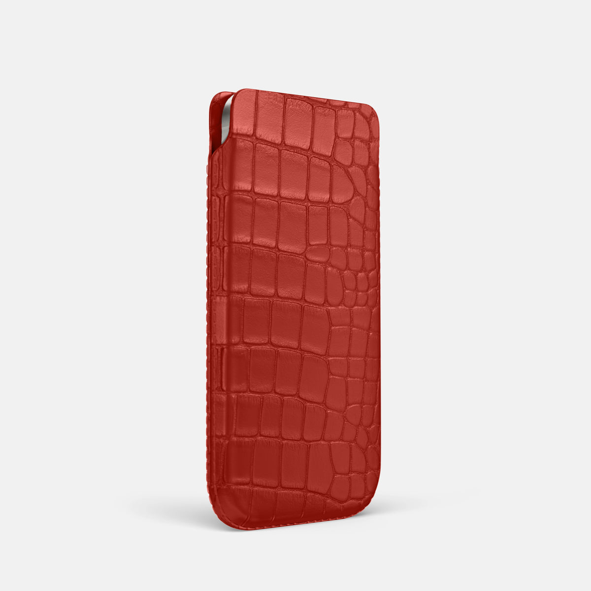 Pouch Case For iPhone 17 Pro In Alligator -2 | Red