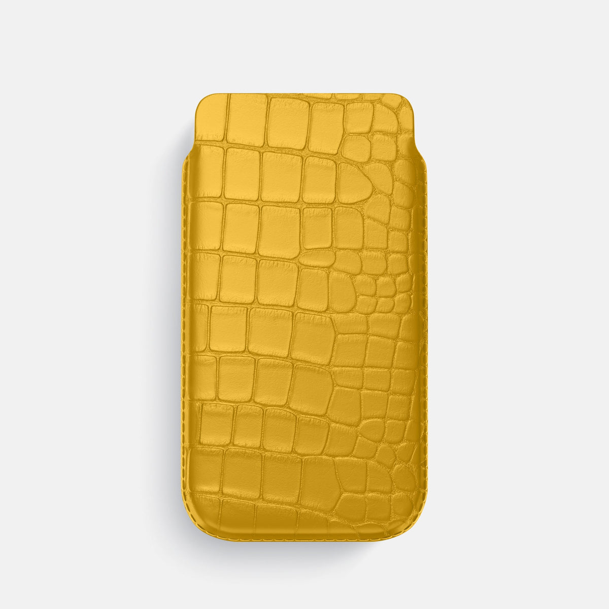 Pouch Case For iPhone 18 Pro In Alligator -1 | Yellow