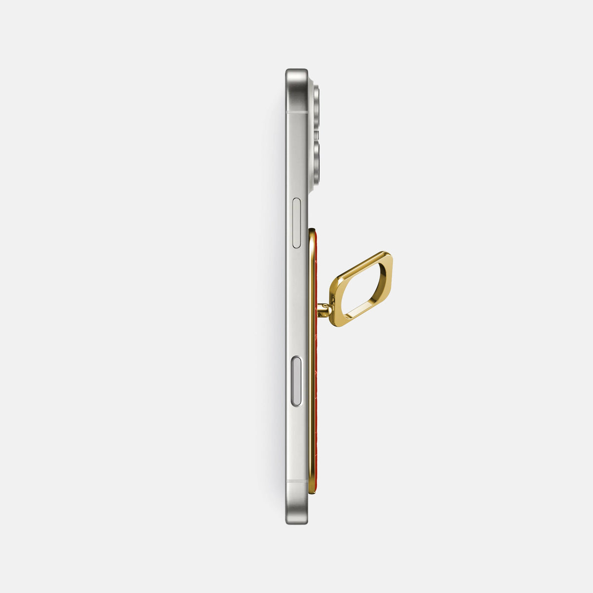 MagSafe Ring For iPhone 18 Pro Max In Shiny Alligator -3 | Orange-Gold