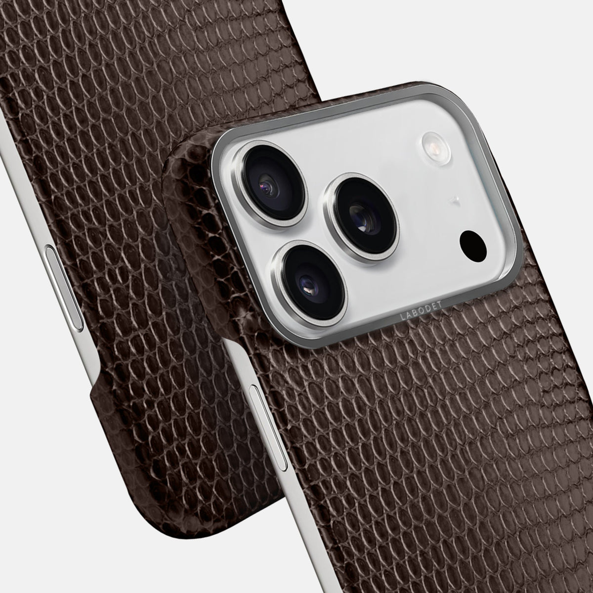 Classic Case For iPhone 18 Pro Max In Lizard -6 | Brown-Steel