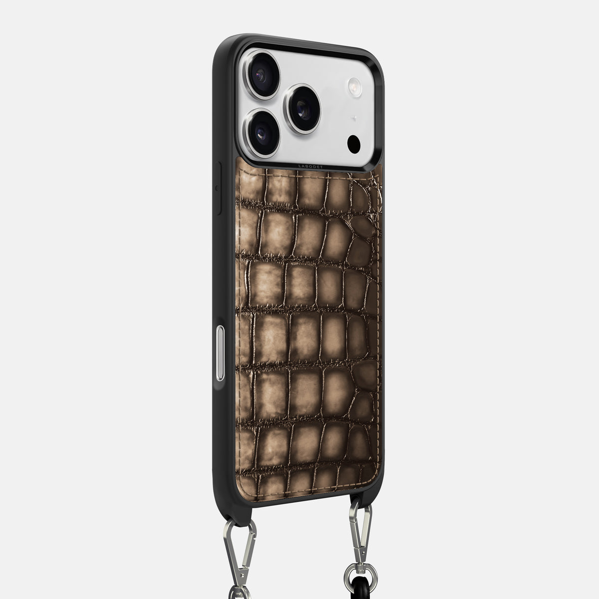 Crossbody Sport Case For iPhone 17 Pro Max In Patina Alligator -2 | Etoupe