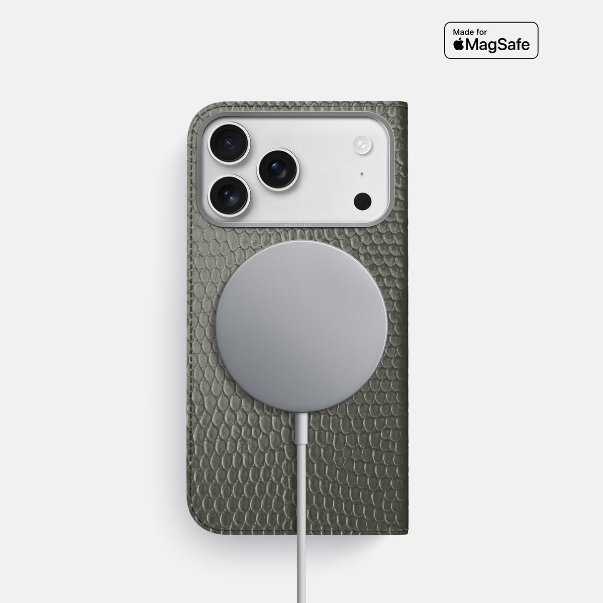 Folio Case For iPhone 17 Pro In Lizard -3 | Grey-Steel