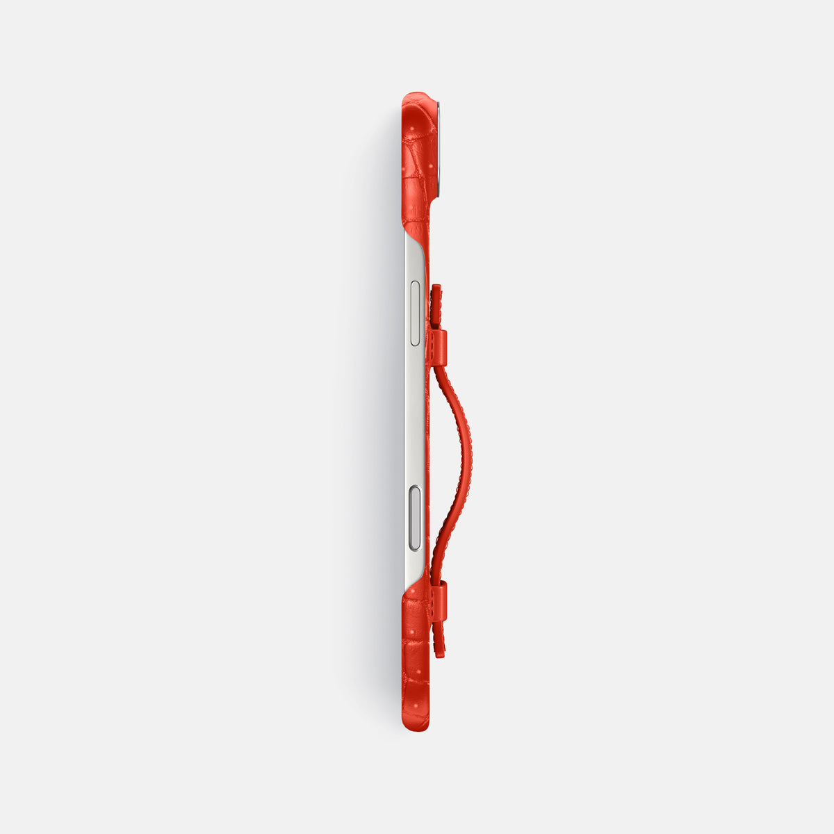 Handle Case For iPhone 17 Air In Porosus Crocodile -3 | Rust-Steel