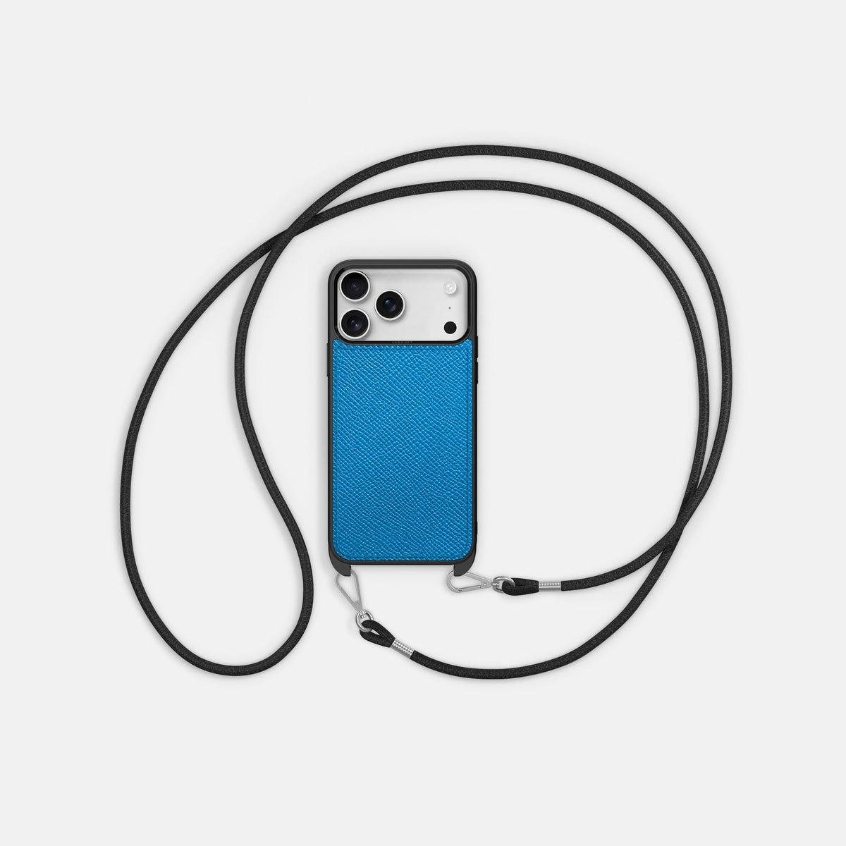 Crossbody Sport Case For iPhone 18 Pro Max In Epsom-Style Calf -5 | Sky-Blue