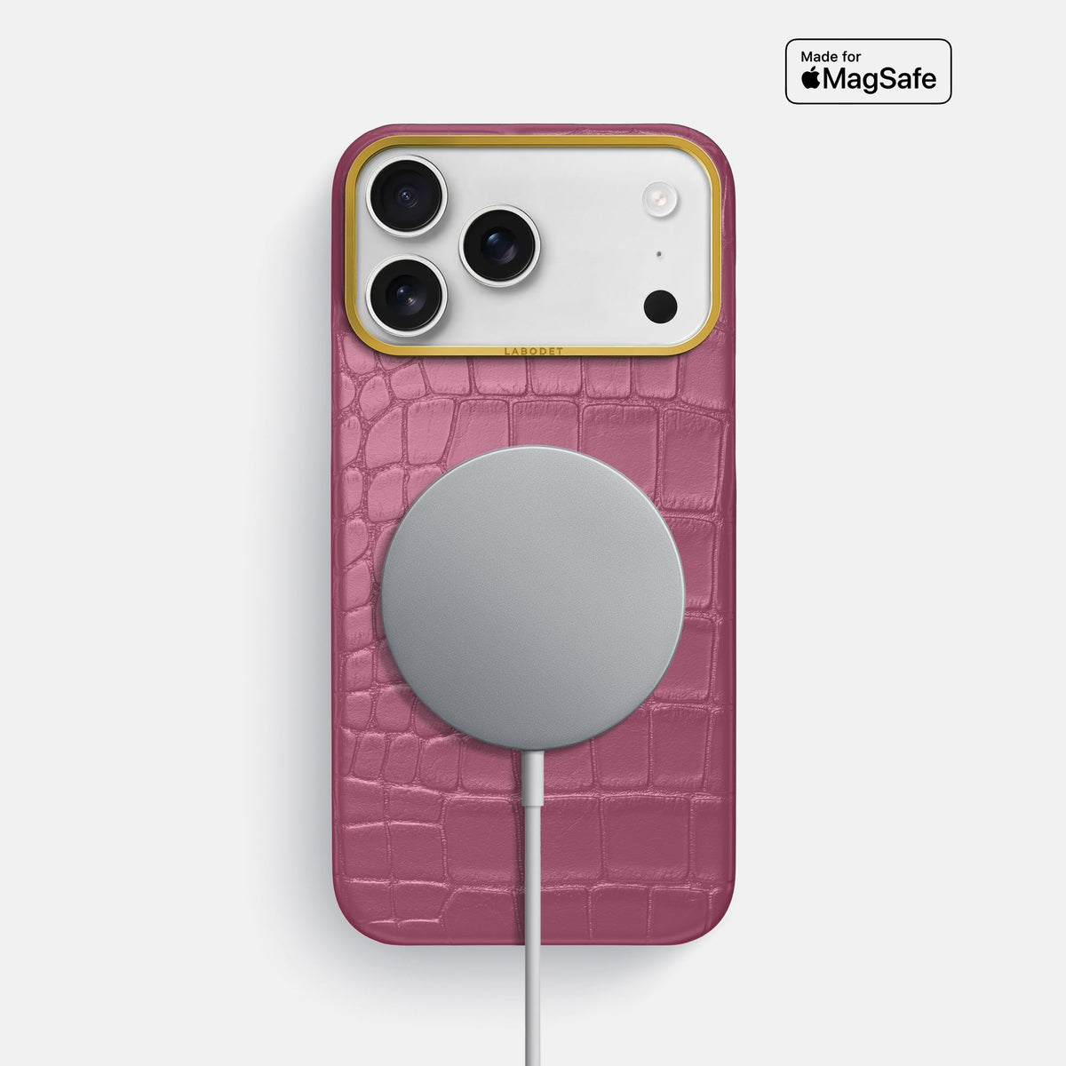 Classic Case For iPhone 18 Pro Max In Alligator -5 | Pink-Lagoon-Gold