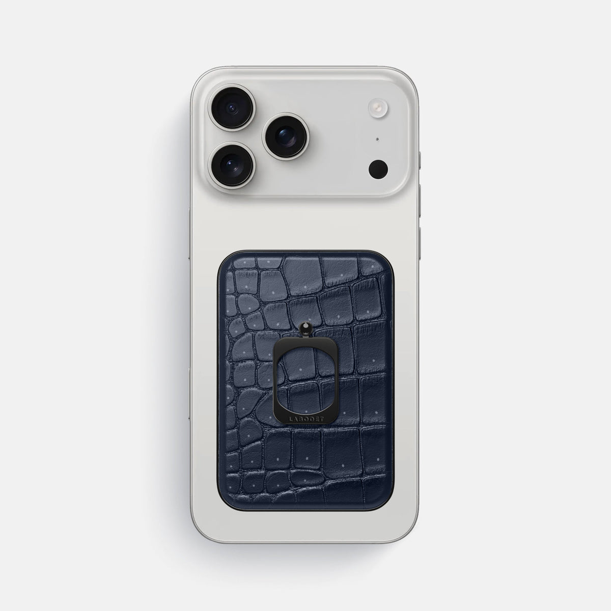 MagSafe Ring For iPhone 18 Pro Max In Porosus Crocodile -2 | Deep-Blue-Sea-Black