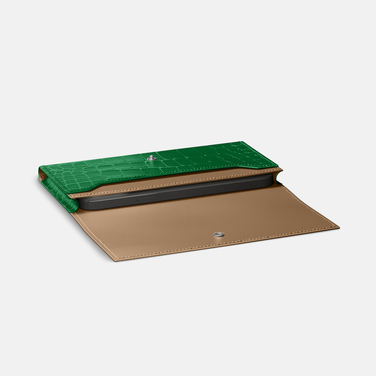 Wallet Case For iPhone 18 Pro Max In Alligator -4 | Forest-Green