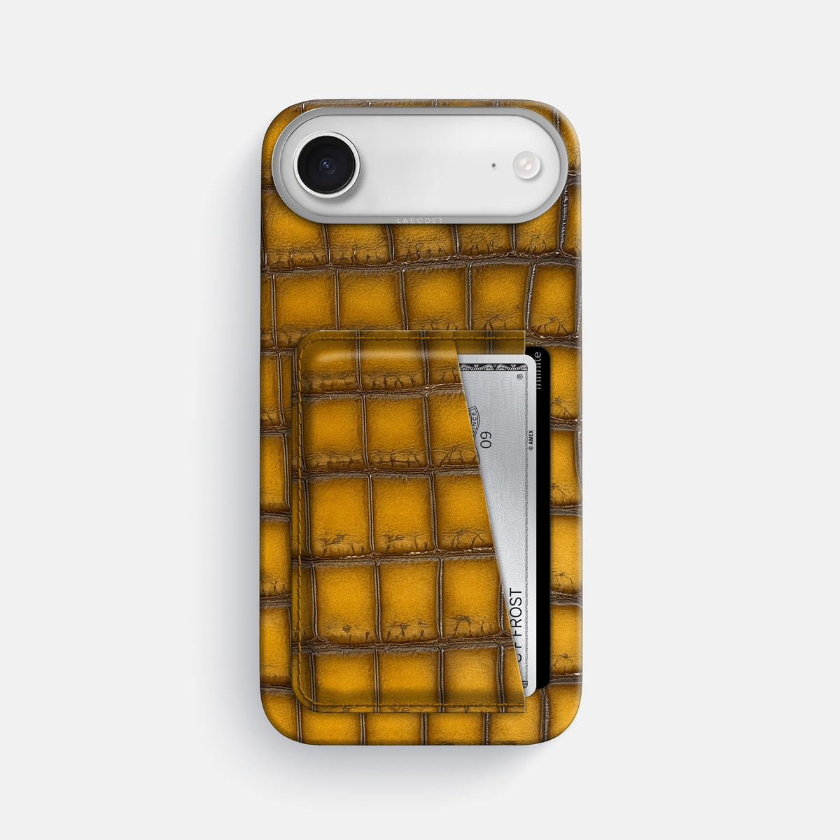 Double Card Case For iPhone 17 Air In Patina Alligator -1 | Sydney-Steel