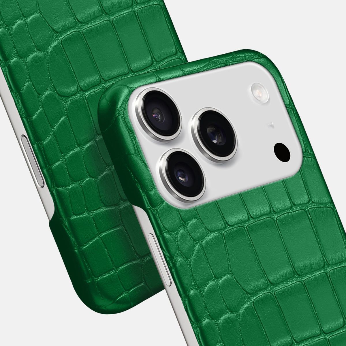 Slim Case For iPhone 18 Pro In Alligator -6 | Forest-Green