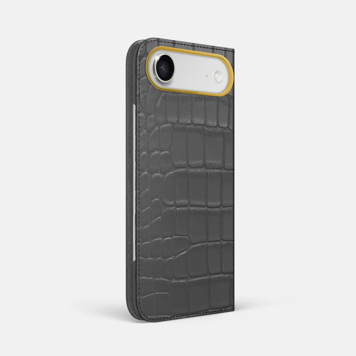 Folio Case For iPhone 17 Air In Alligator -1 | Grey-Gold