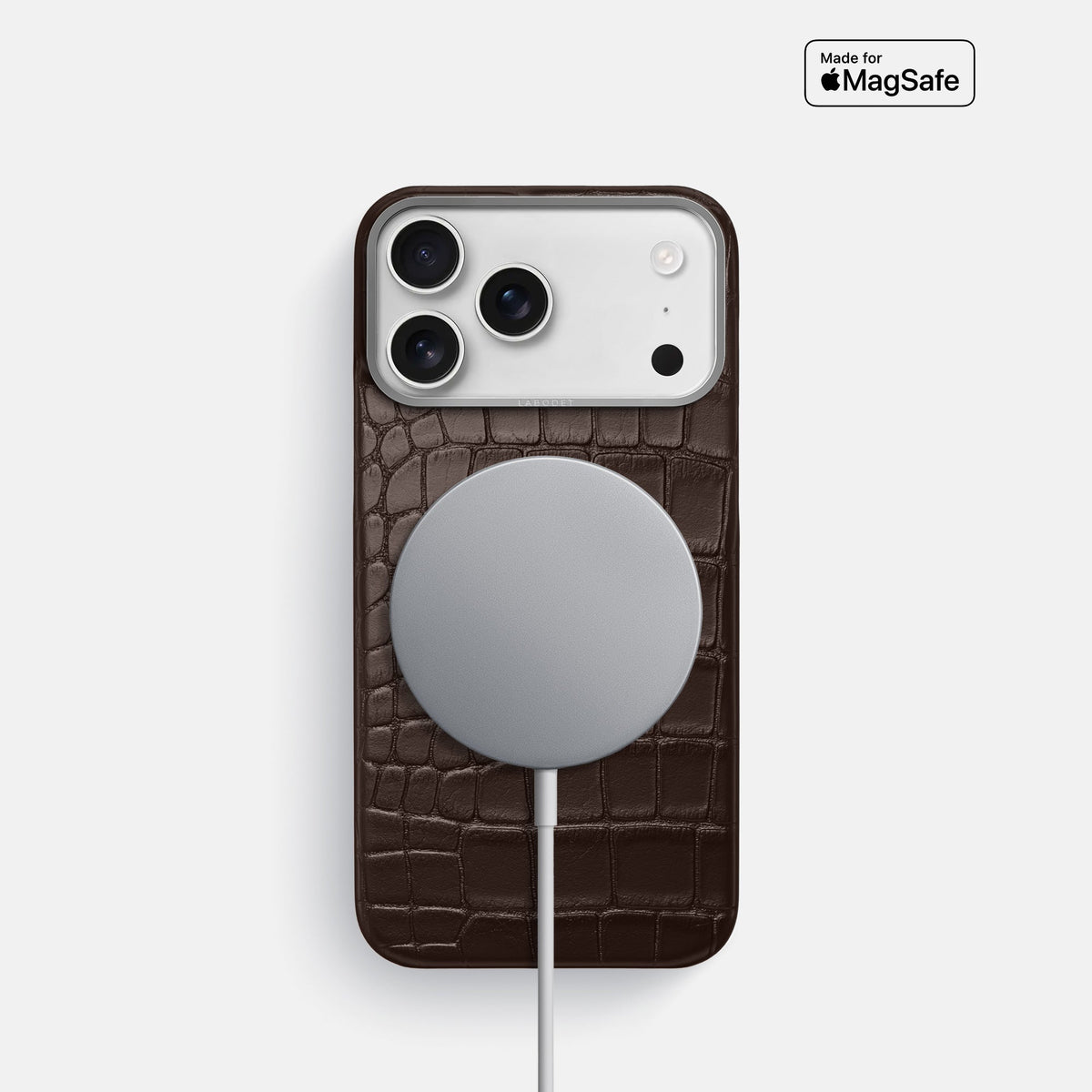 Classic Case For iPhone 18 Pro In Alligator -5 | Dark-Brown-Steel