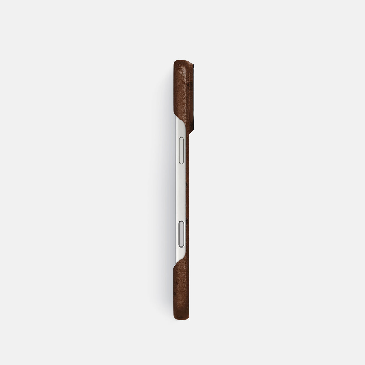 Classic Case For iPhone 17 Pro In Ostrich -3 | Chocolate-Black