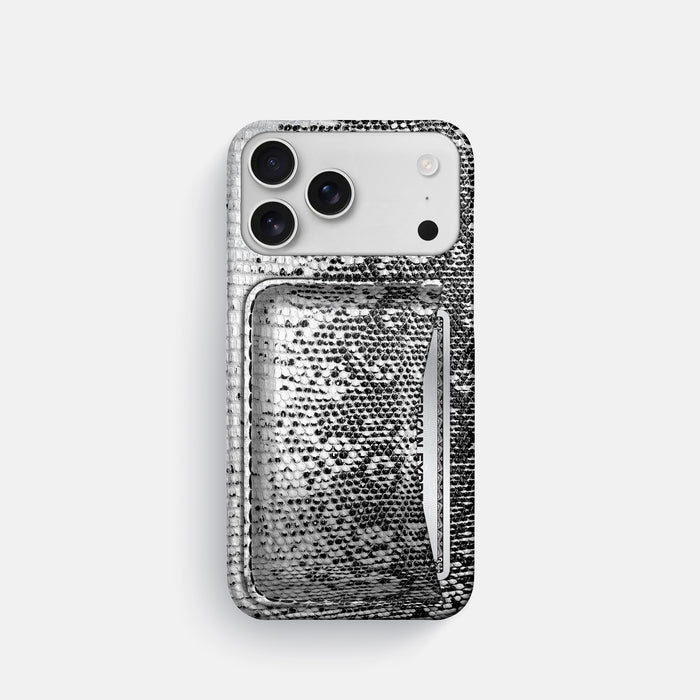 Slim Card Case For iPhone 17 Pro In Himalayan Lizard -1 | Dark