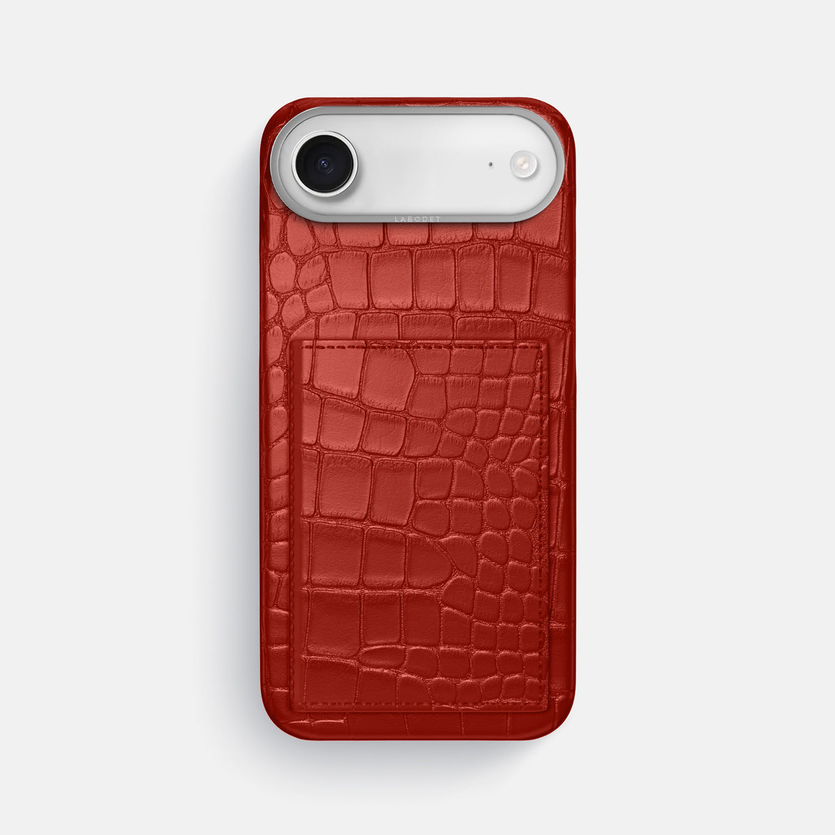 Bi-Fold Case For iPhone 17 Air In Alligator -1 | Red-Steel