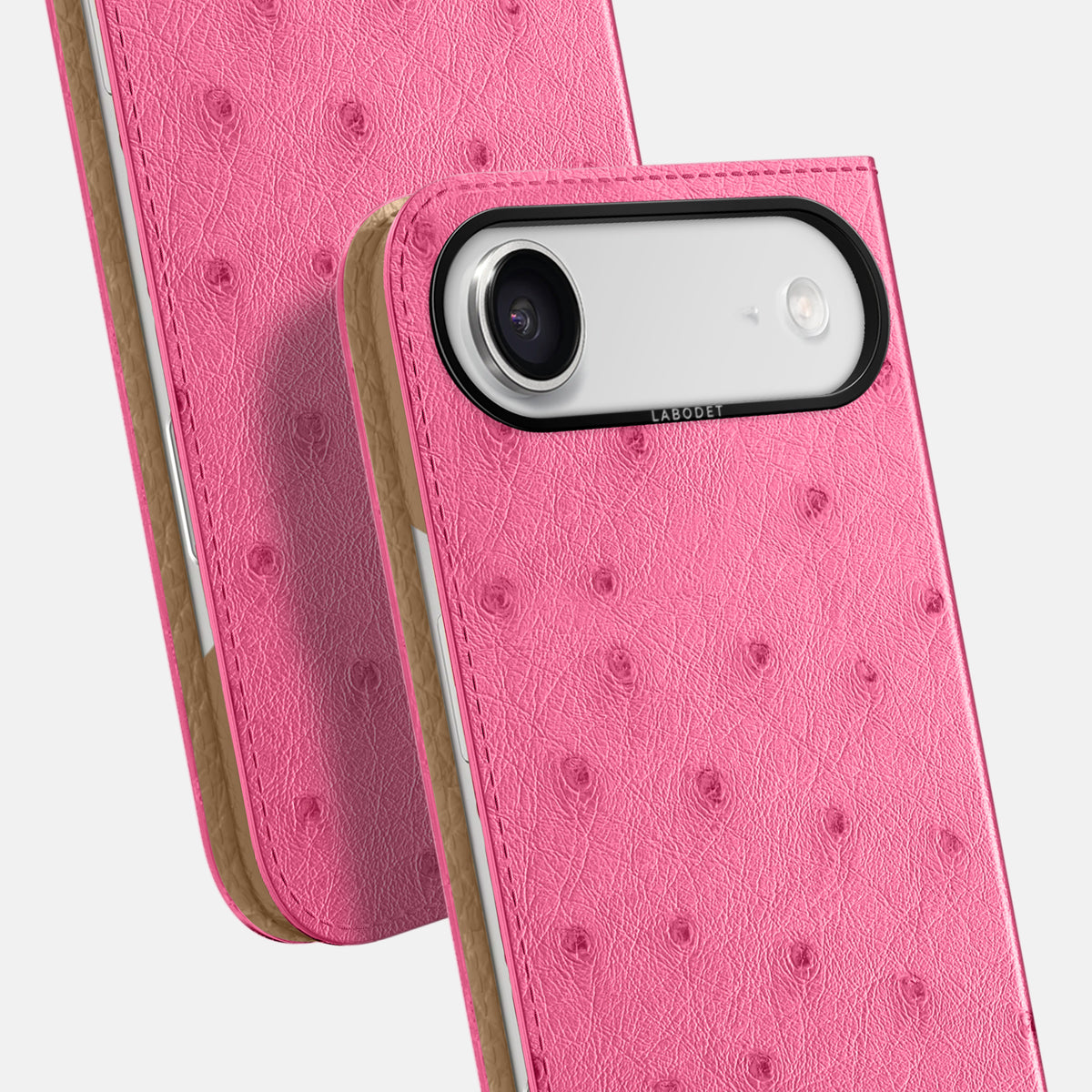 Folio Case For iPhone 17 Air In Ostrich -5 | Pink-Black