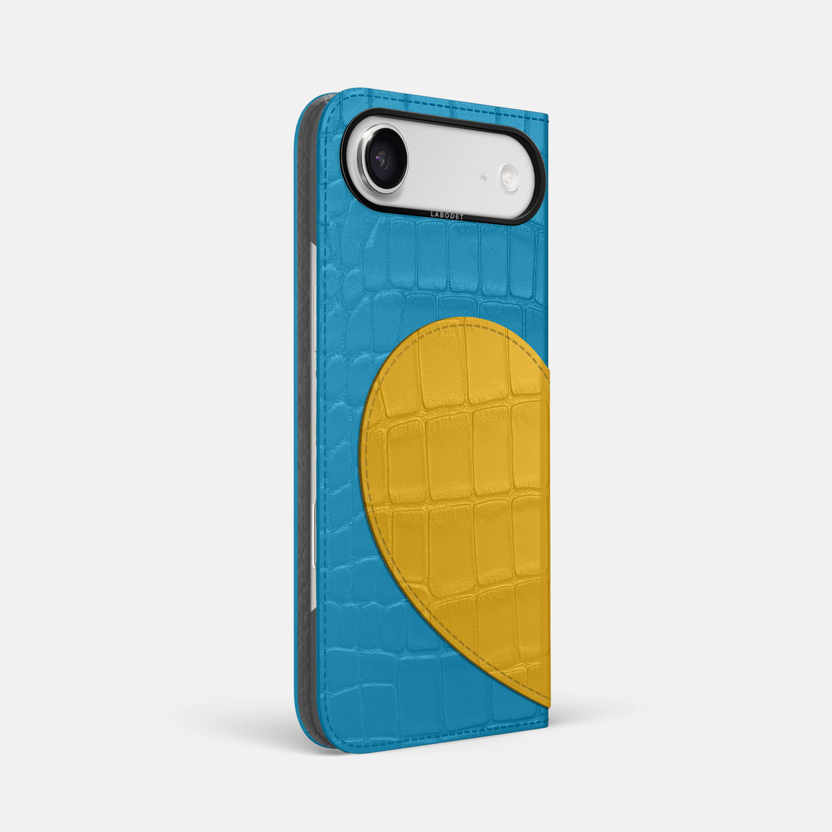 Folio Case With Heart For iPhone 17 Air In Alligator -1 | Curaçao-Blue-Black