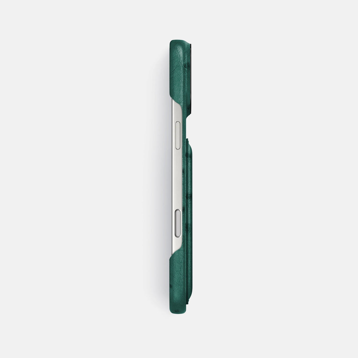 Double Card Case For iPhone 18 Pro Max In Ostrich -3 | Forest-Green-Black