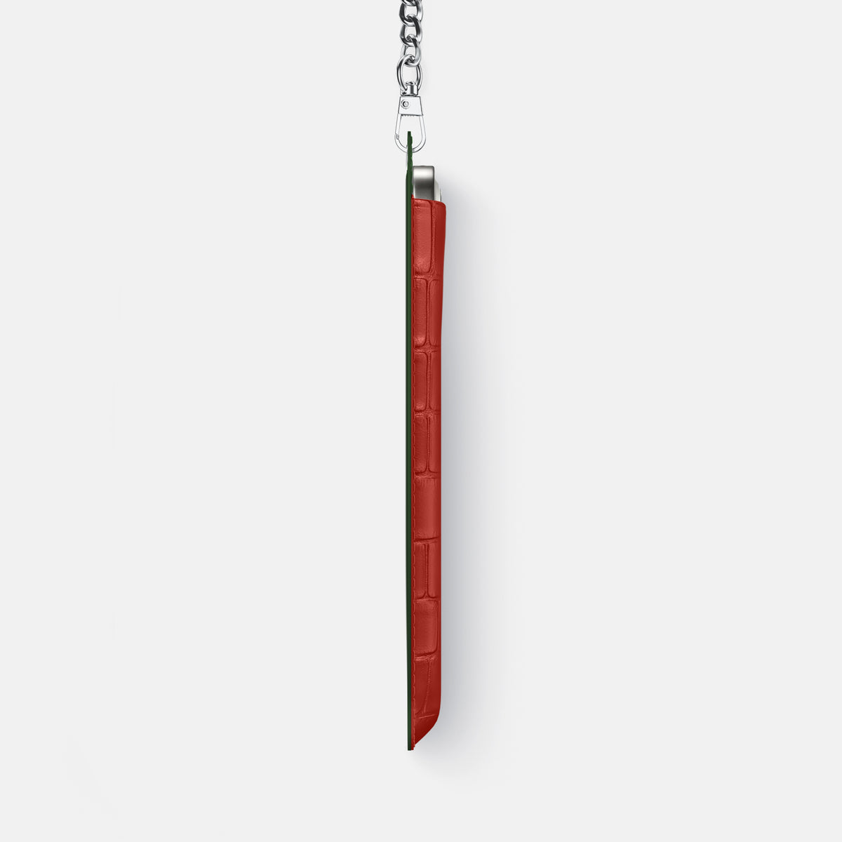Crossbody Bag For iPhone 17 Pro In Alligator -4 | Red-Steel