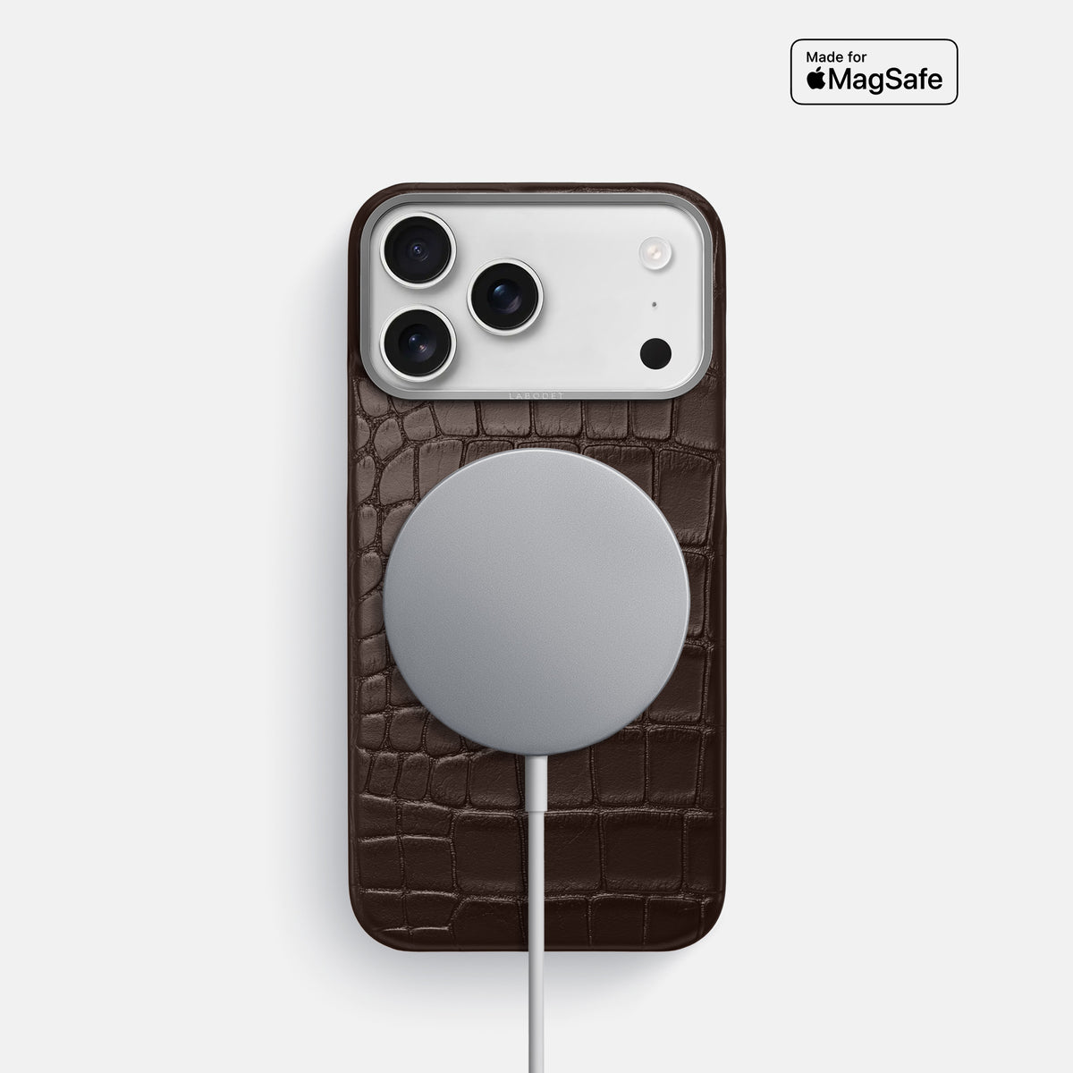 Classic Case For iPhone 17 Pro In Alligator -5 | Dark-Brown-Steel