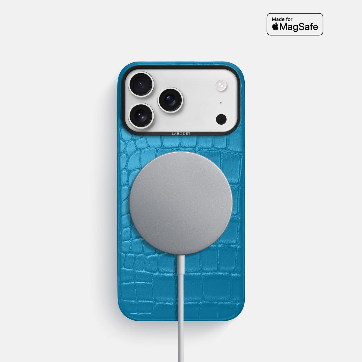 Classic Case For iPhone 18 Pro In Alligator -5 | Curaçao-Blue-Black