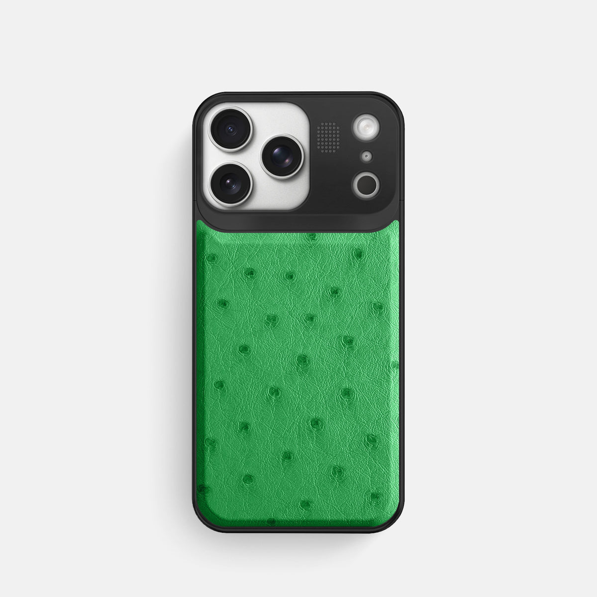 Metal Case For iPhone 17 Pro In Ostrich -1 | Kentucky-Green-Black