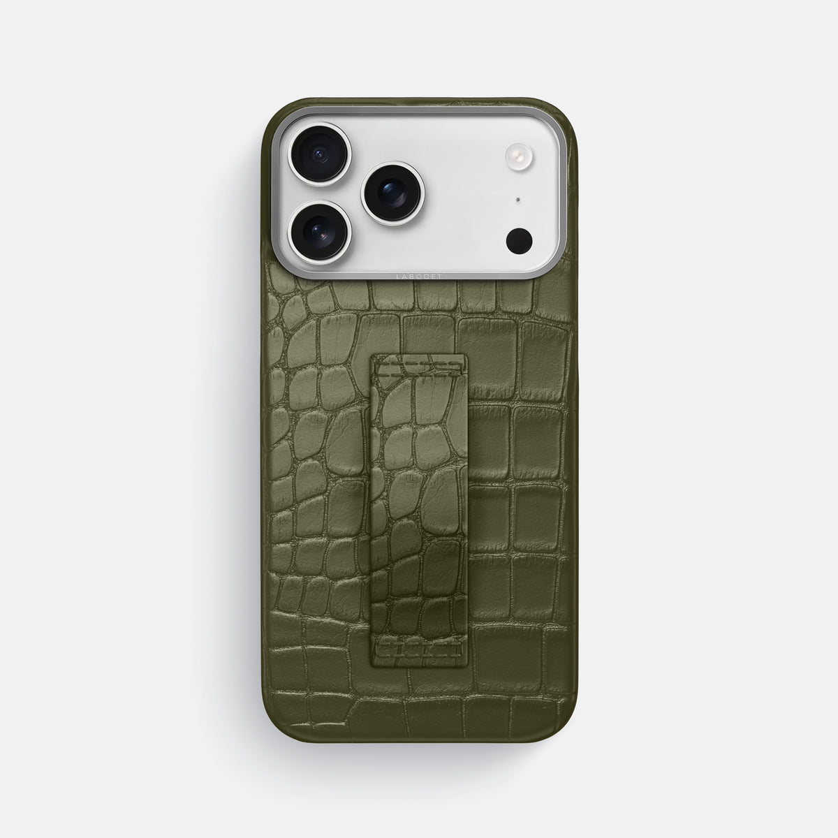 Finger Case For iPhone 17 Pro Max In Alligator -1 | Kaki-Green-Steel
