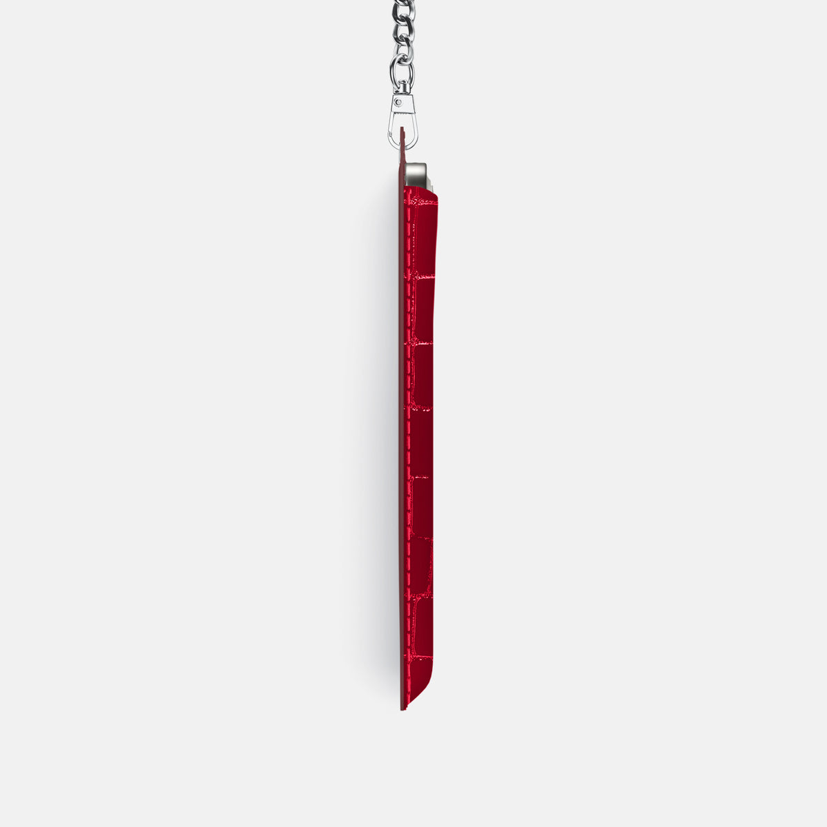 Crossbody Bag For iPhone 17 Pro In Shiny Alligator -4 | Cherry-Steel