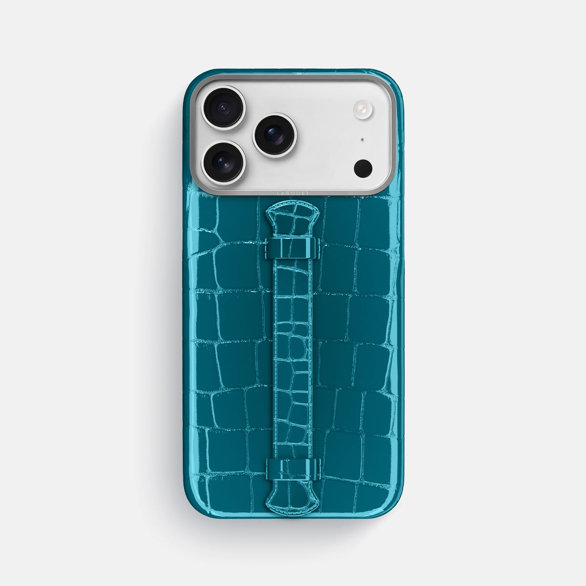 Center Handle For iPhone 17 Pro Max In Shiny Alligator -1 | Curacao-Steel