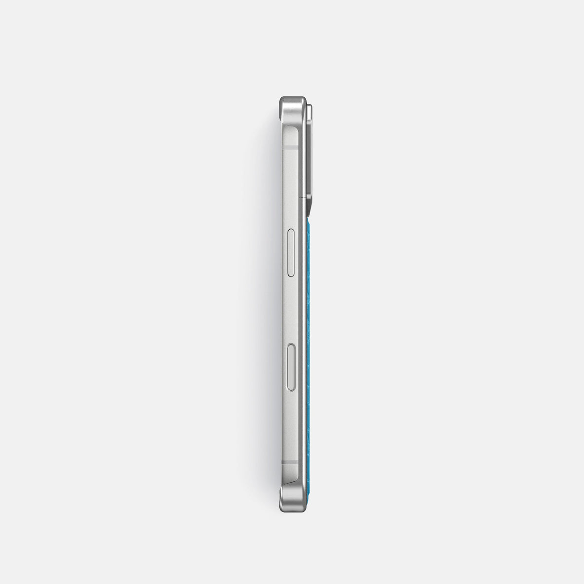 Metal Case For iPhone 18 Pro In Alligator -3 | Curaçao-Blue-Steel