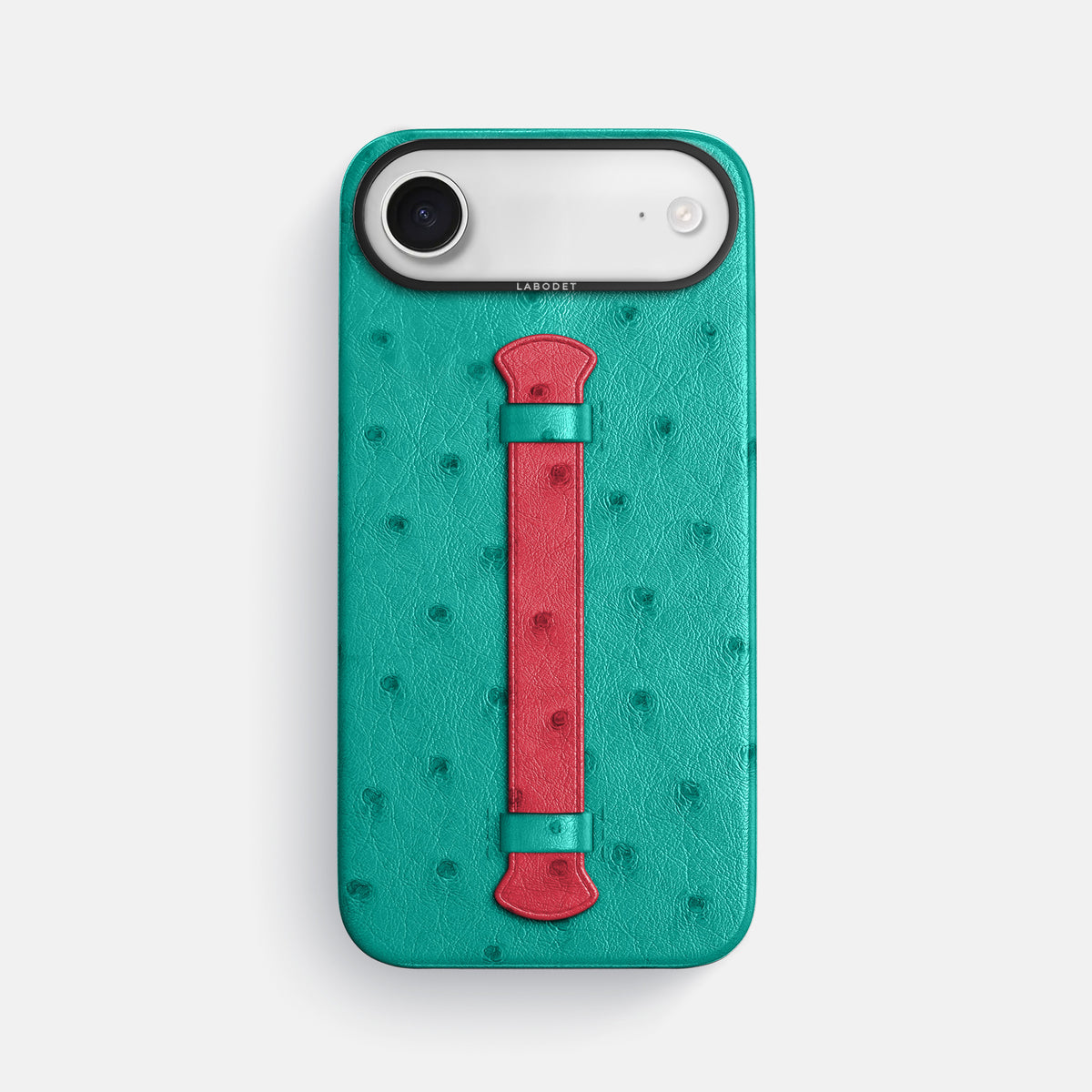 Center Handle Coloré For iPhone 17 Air In Ostrich -1 | Turquoise-Black