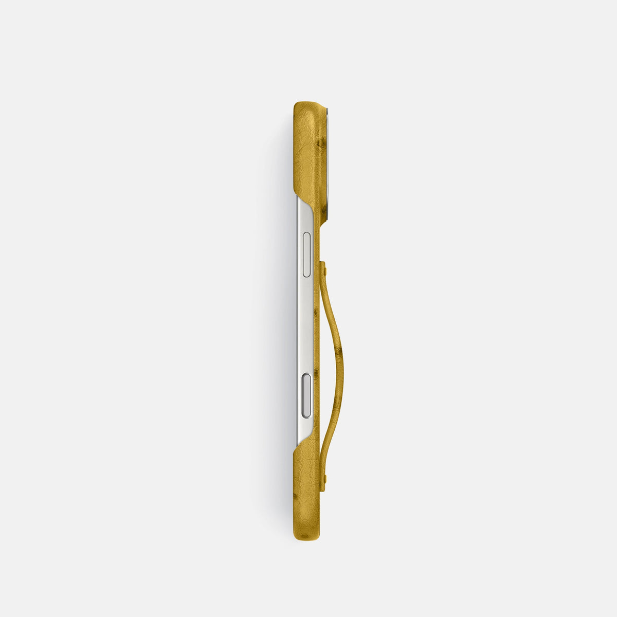 Finger Case For iPhone 18 Pro In Ostrich -3 | Gold-Steel