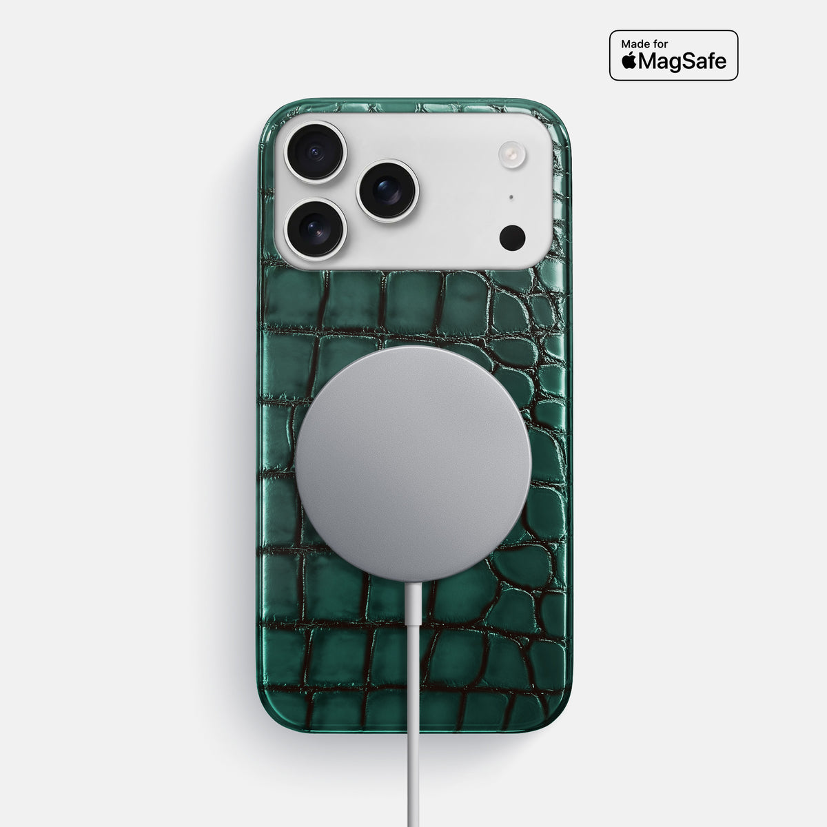 Slim Case For iPhone 17 Pro Max In Patina Alligator -5 | Green