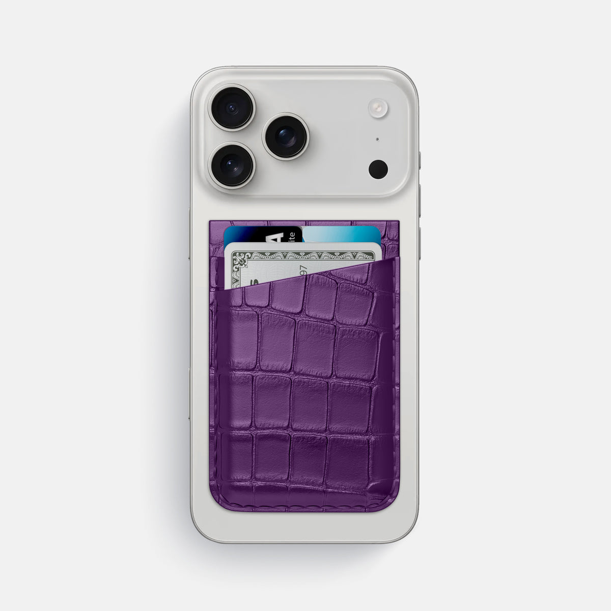 MagSafe Wallet For iPhone 17 Pro Max In Alligator -1 | Purple
