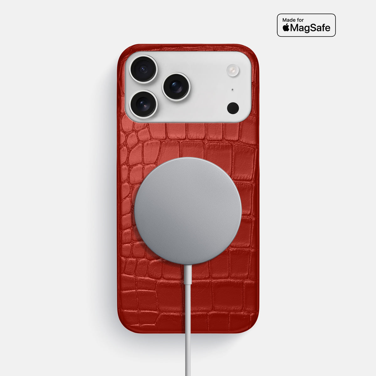 Slim Case For iPhone 17 Pro Max In Alligator -5 | Red