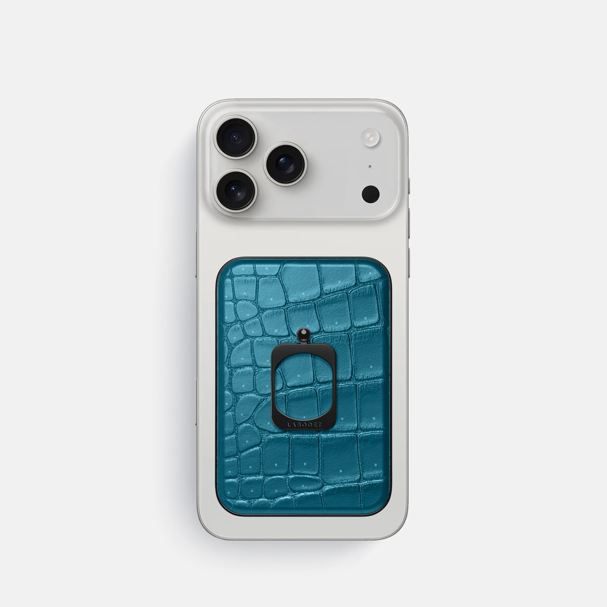 MagSafe Ring For iPhone 17 Pro In Porosus Crocodile -2 | Turquoise-Black