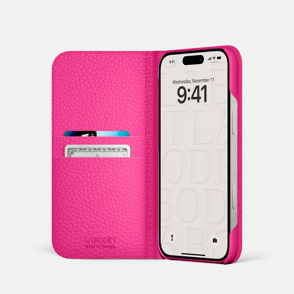 Folio Slim Case For iPhone 17 Pro In Calf -2 | Magenta