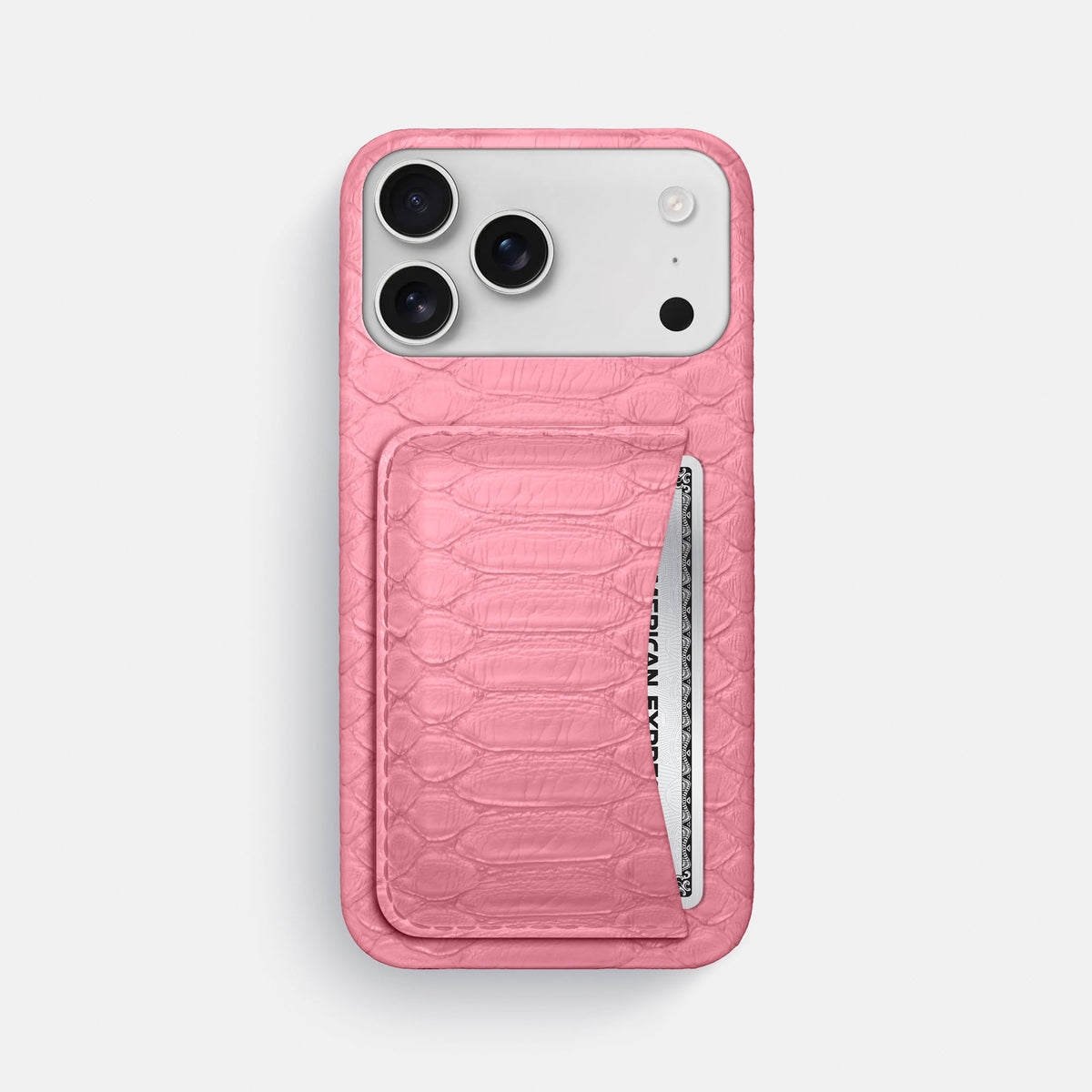 Slim Card Case For iPhone 18 Pro Max In Python -1 | Pink