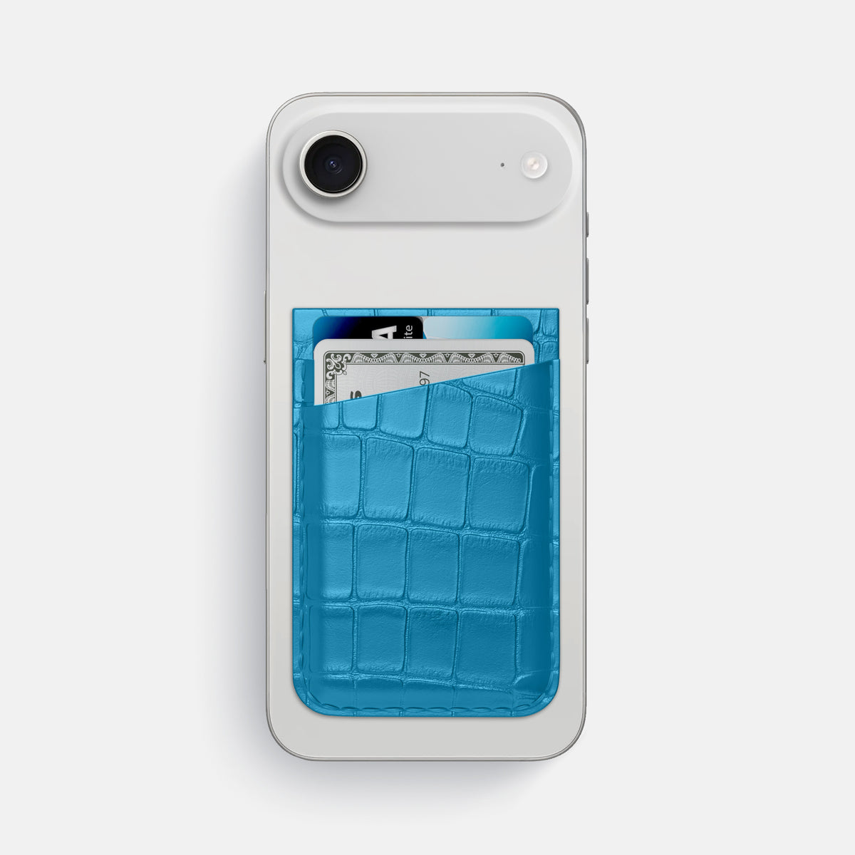 MagSafe Wallet For iPhone 17 Air In Alligator -1 | Curaçao-Blue